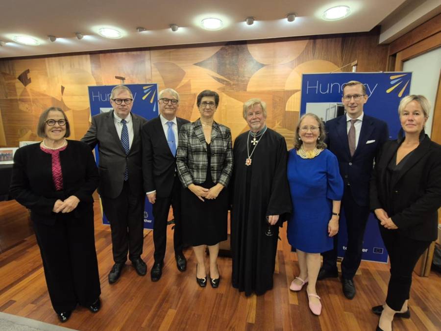 Father Ambrosius receives the Commander’s Cross of the Hungarian Order of Merit!